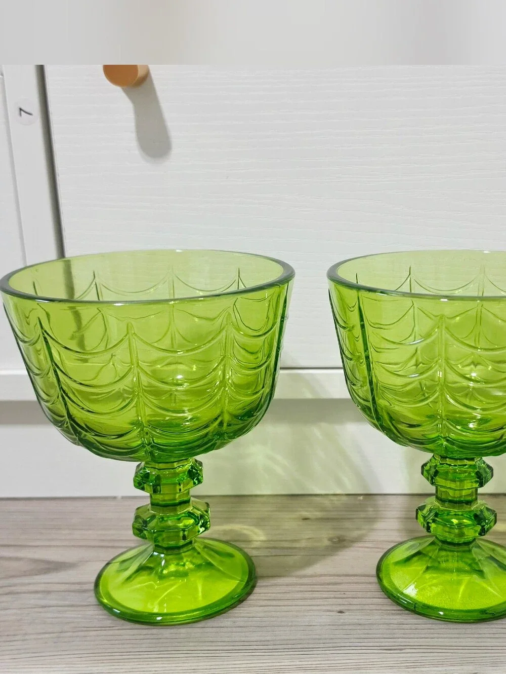 Target Bullseye Playground Halloween 2026 Glass Novelty Webbed Stemware- Green